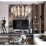 Люстра двухъярусная круглая с текстурными цилиндрическими плафонами Glimpse варинант исполнения - 10 | Loft Concept в Краснодаре