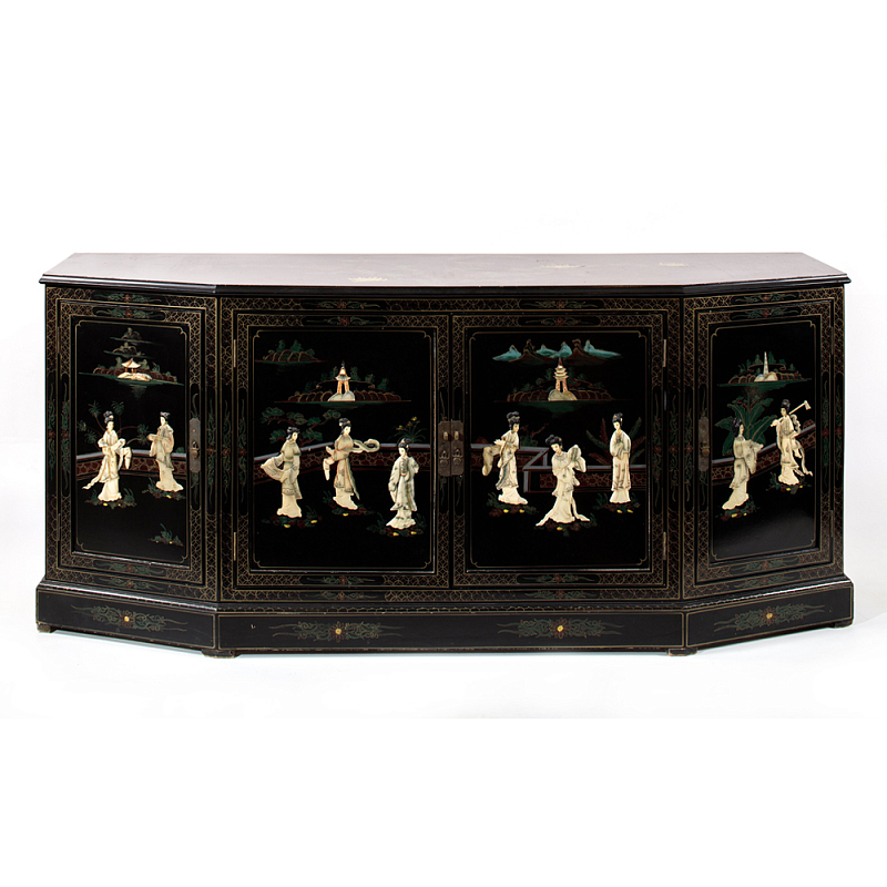 Комод в китайском стиле Chinese Black Chest of Drawers Мульти Черный Комод в китайском стиле Chinese Black Chest of Drawers Мульти Черный в Краснодаре | Loft Concept