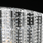 Люстра круглая на цепи цвета хром с прозрачными рельефными хрустальными пластинами Textured Glass Chandelier варинант исполнения - 8 | Loft Concept в Краснодаре