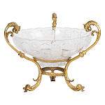 Чаша из прозрачного рельефного стекла на бронзовой подставке Eden Garden варинант исполнения - 1 | Loft Concept в Краснодаре