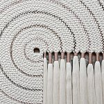 Художественный Гобелен Макраме White Disk Harmony варинант исполнения - 1 | Loft Concept в Краснодаре