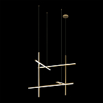 Люстра с 6-ю  пересекающимися цилиндрическими плафонами на тонких тросах Trumpet tube варинант исполнения - 7 | Loft Concept в Краснодаре