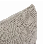 Подушка из хлопка рельефной вязки серого цвета Eden Line варинант исполнения - 2 | Loft Concept в Краснодаре