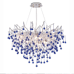 Люстра с синими стеклянными подвесками в форме капель FAIRYTREE Light варинант исполнения - 5 | Loft Concept в Краснодаре