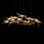 Люстра подвесная с прозрачными стеклянными птичками на ветвях Диаметр 100 см Serip Voa варинант исполнения - 7 | Loft Concept в Краснодаре