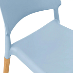 Пластиковый стул на ножках из массива бука Ferret Blue варинант исполнения - 4 | Loft Concept в Краснодаре