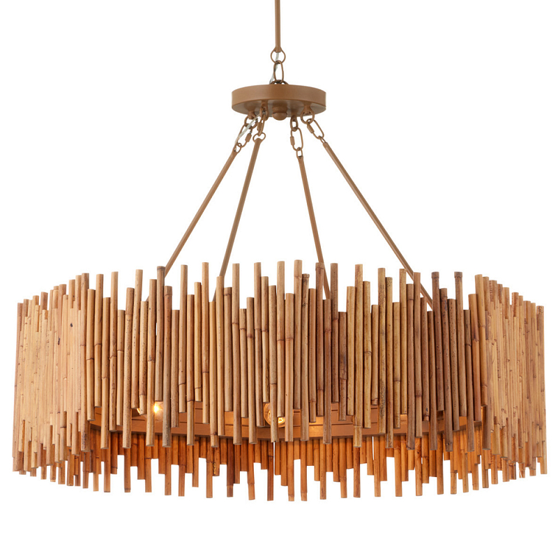 Люстра с абажуром из ротанга Wicker Furniture Бежевый в Краснодаре | Loft Concept 