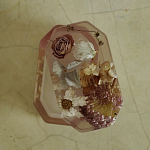 Шкатулка из эпоксидной смолы с цветами розовая Epoxy Resin Flowers Box Pink варинант исполнения - 2 | Loft Concept в Краснодаре