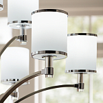 Люстра с белыми стеклянными плафонами в форме цилиндра Feiss варинант исполнения - 10 | Loft Concept в Краснодаре