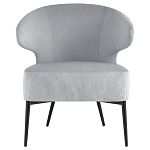 Современное мягкое кресло на металлических ножках Rakush Grey варинант исполнения - 2 | Loft Concept в Краснодаре