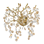 Бра золотого цвета с ветвями и прозрачными хрустальнымих подвесками Droplet Chandelier варинант исполнения - 1 | Loft Concept в Краснодаре