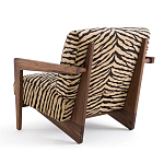 Кресло с обивкой из шенилла с тигровым принтом Tiger Chair варинант исполнения - 3 | Loft Concept в Краснодаре