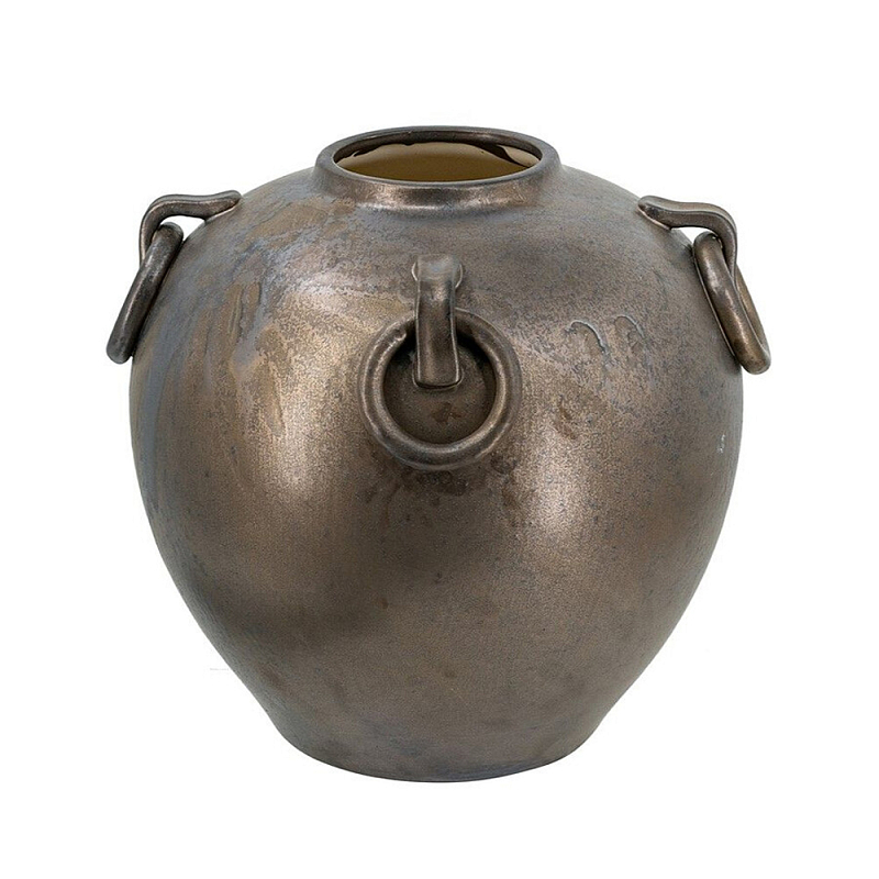 Ваза в виде старинного сосуда с кольцевыми ручками Warm Vessel Темная бронза в Краснодаре | Loft Concept 