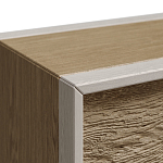 ТВ тумба 2 двери и 2 ящика с подсветкой на рельефном фасаде Warm Industrial варинант исполнения - 7 | Loft Concept в Краснодаре