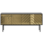 Длинная тумба с зеркальным декором Serena варинант исполнения - 10 | Loft Concept в Краснодаре