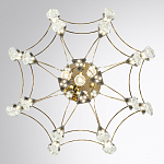 Люстра подвесная из металла с хрустальными подвесками прозрачного цвета Quasar 41 варинант исполнения - 4 | Loft Concept в Краснодаре