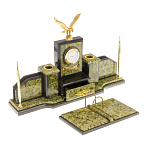 Настольный письменный набор из змеевика  и бронзы с декором в виде орла в подарочной упаковке Successful Leader варинант исполнения - 2 | Loft Concept в Краснодаре