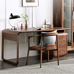 Стол рабочий округлой формы с 3-мя ящиками  Working Moonnut Table варинант исполнения - 8 | Loft Concept в Краснодаре