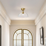 Потолочный светильник с широким полусферическим плафоном из прозрачного стекла Alora Mood варинант исполнения - 7 | Loft Concept в Краснодаре