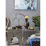 Блюдо черного цвета из фрафора на бронзовых ножках Eden Garden porcelain and bronze варинант исполнения - 6 | Loft Concept в Краснодаре