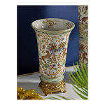 Ваза из фарфора на бронзовом основании Turquoise Blooming Garden варинант исполнения - 5 | Loft Concept в Краснодаре