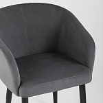 Мягкое кресло на металлических ножках Shaggy Dark Grey варинант исполнения - 5 | Loft Concept в Краснодаре