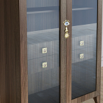 Дизайнерский шкаф витрина Elsa Dreams Walnut с 4-мя ящиками варинант исполнения - 4 | Loft Concept в Краснодаре