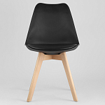 Стул с основой из пластика и мягким сиденьем Arvika Black варинант исполнения - 2 | Loft Concept в Краснодаре