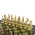 Шахматы Ренессанс из бронзы с доской из натурального камня Змеевик Decorative Thematic Chess варинант исполнения - 3 | Loft Concept в Краснодаре