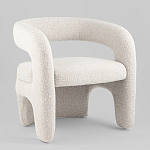 Кресло дизайнерское для лаунж зоны жемчужного цвета Pearl Lounge варинант исполнения - 1 | Loft Concept в Краснодаре