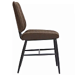 Стул с темно-коричневой обивкой из экокожи Benderson варинант исполнения - 2 | Loft Concept в Краснодаре