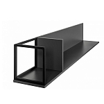 Полка навесная открытая цвета графит Strict Lines  варинант исполнения - 5 | Loft Concept в Краснодаре