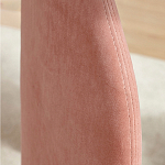 Обеденный стол со стеклянной столешницей и розовыми ножками с тканевой обивкой Wrigley варинант исполнения - 2 | Loft Concept в Краснодаре