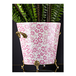 Кашпо из белого фарфора с розовым цветочным орнаментом Eden Garden варинант исполнения - 5 | Loft Concept в Краснодаре