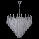 Люстра с подвесками из рифленного стекла в форме капель Textured Glass Chandelier варинант исполнения - 6 | Loft Concept в Краснодаре