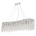 Люстра подвесная вытянутой формы с хрустальными подвесками Ludivine Lighting варинант исполнения - 1 | Loft Concept в Краснодаре