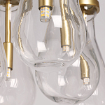 Люстра с 7-ю прозрачными плафонами из стекла в форме капли Lucid Rain  варинант исполнения - 10 | Loft Concept в Краснодаре