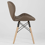 Стул с коричневым сиденьем из экокожи JEROEN варинант исполнения - 2 | Loft Concept в Краснодаре