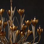 Люстра золотого цвета в виде цветков крокуса Hanging Flowers варинант исполнения - 2 | Loft Concept в Краснодаре