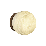 Настенно-потолочный светильник с плафоном в форме шара из алебастра Cryptocrystalline Stone варинант исполнения - 1 | Loft Concept в Краснодаре