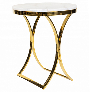 Кофейный столик на подстолье золотого цвета Noelle