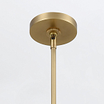 Подвесной светильник линейный латунного цвета в кожаном коричневом чехле и декоративными ремешками Alora варинант исполнения - 5 | Loft Concept в Краснодаре