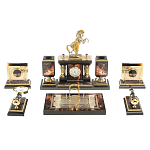 Настольный письменный набор из яшмы и долерита с декором в виде коня Manager Organizer варинант исполнения - 1 | Loft Concept в Краснодаре