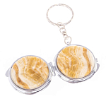 Зеркало брелок карманное двухстороннее из натурального камня Оникс Silver Stone Mirrors варинант исполнения - 5 | Loft Concept в Краснодаре