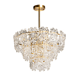 Люстра многоярусная с объемными прозрачными цветами Hanging Flowers варинант исполнения - 2 | Loft Concept в Краснодаре