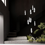 Подвесной светильник белого цвета с изогнутым плафоном Flow Loop варинант исполнения - 7 | Loft Concept в Краснодаре