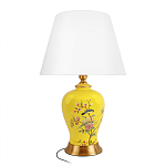 Настольная лампа желтая с изображением птиц Slip Away варинант исполнения - 1 | Loft Concept в Краснодаре
