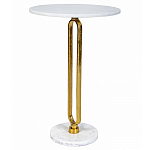 Кофейный столик с белой мраморной столешницей Clipper варинант исполнения - 1 | Loft Concept в Краснодаре