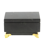 Шкатулка из натурального камня змеевик чёрного цвета Stone Casket варинант исполнения - 3 | Loft Concept в Краснодаре