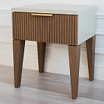 Тумба прикроватная коричневая с белой столешницей Harper Line варинант исполнения - 1 | Loft Concept в Краснодаре